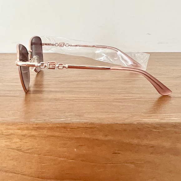 Guess Genuine Authentic Square Gradient Sunglasses Pink Brown Women's GU7884 74F - Picture 3 of 6